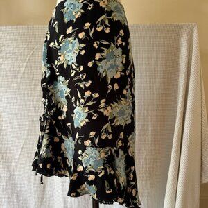 Vintage Betsey Johnson Floral Swiss dot skirt